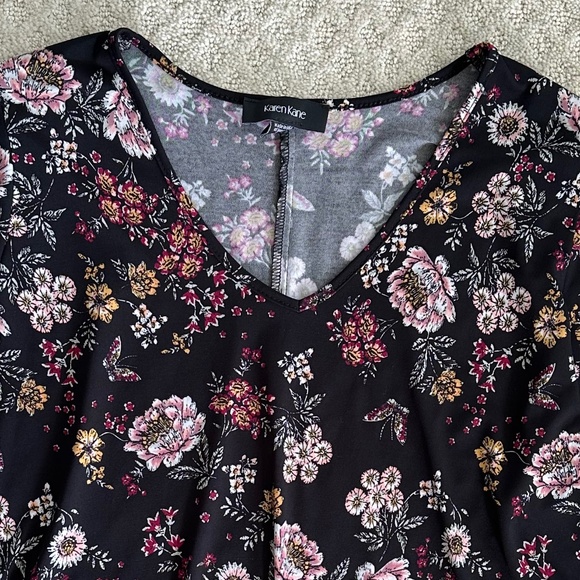 Bundle of 2 Tunic Tops Karen Kane/Susan Graver Size 1X Floral Fall Casual Travel - Picture 3 of 16
